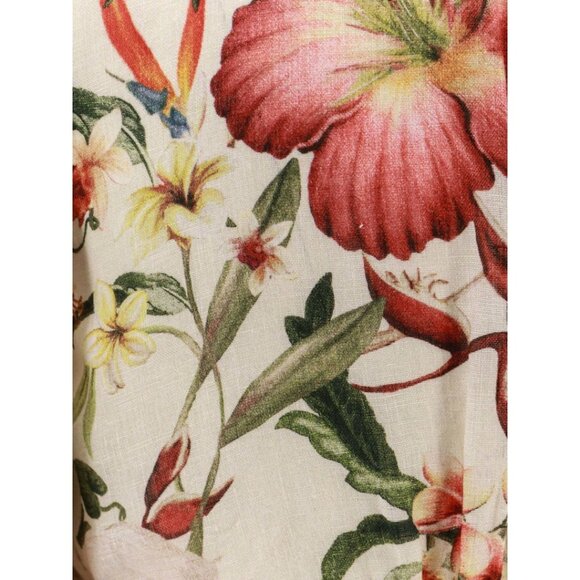 Zimmermann Lexi Floral Linen Wrap Mini Dress Size 1 / US 6 - Picture 14 of 14